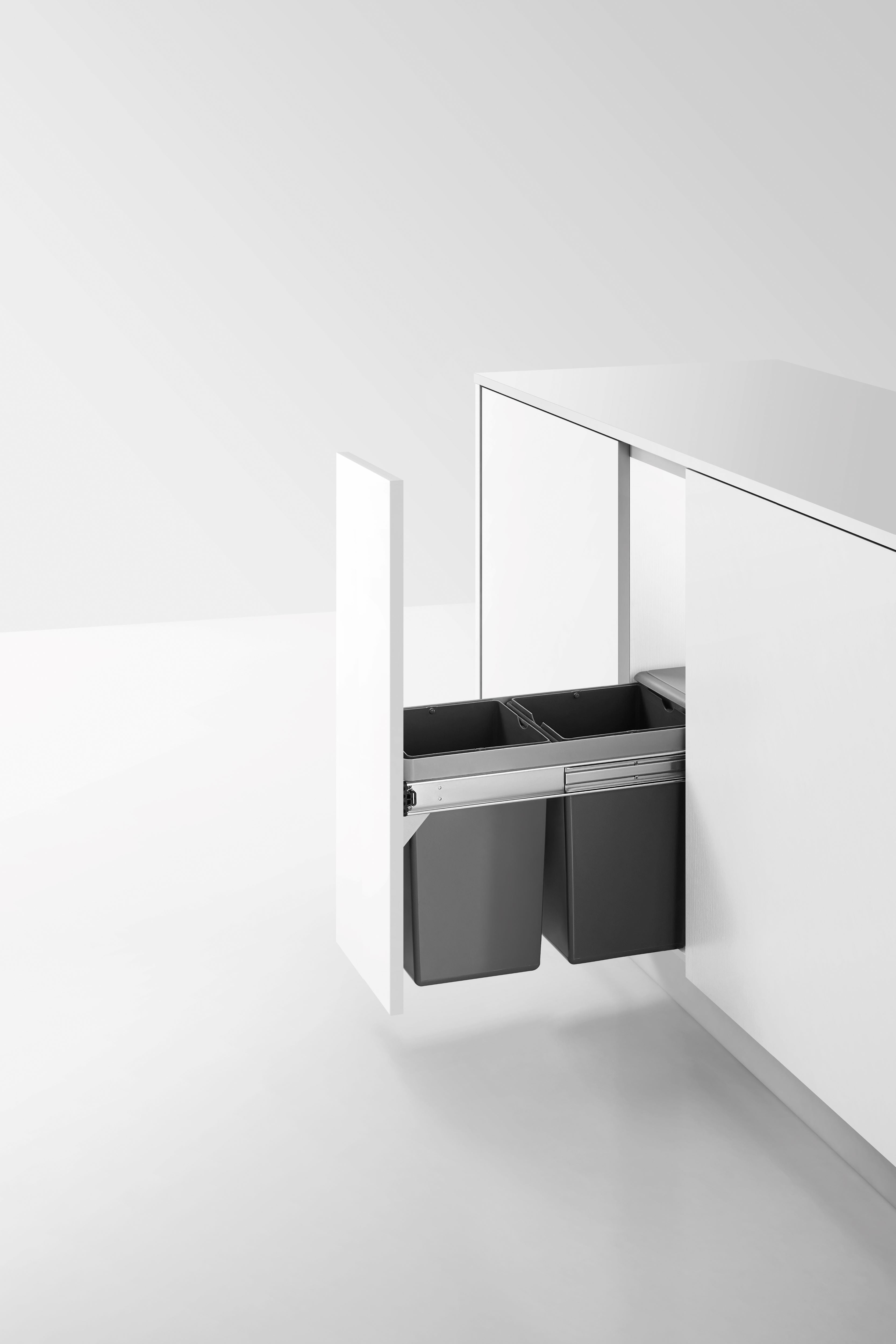 Double Barrel Kitchen Waste Container